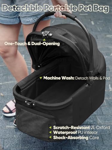 Small Dog Stroller, Pet Stroller for Small Dogs, 5-in-1 Dog Strollers