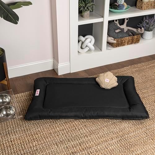 DBD3004E-M Archie 29.5" x 22.5" Traditional Oxford Waterproof Indoor/Outdoor Hand-Washable Memory Foam Camping Pet Bed, Ink