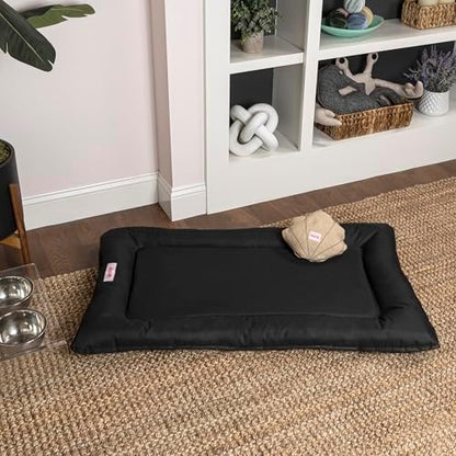 DBD3004E-M Archie 29.5" x 22.5" Traditional Oxford Waterproof Indoor/Outdoor Hand-Washable Memory Foam Camping Pet Bed, Ink