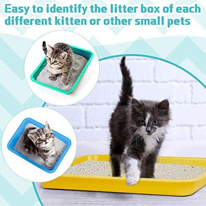 3 Pcs Kitten Litter Pan Classic Color 15.1 x 12 x 1.4 Inch