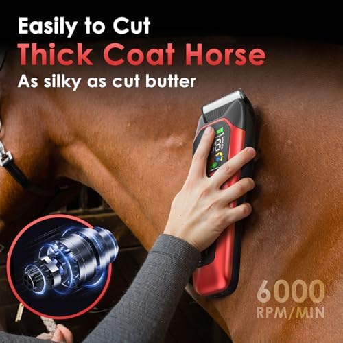 Horse Clippers Low Noise Rechargeble Horse Trimmer Kit