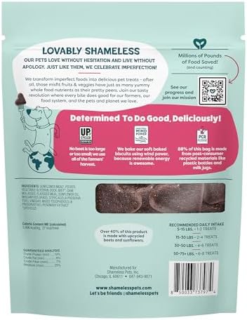 Shameless Pets Soft-Baked Dog Training Treats, Duck Duck Beet - 16 oz