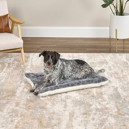 MidWest Homes for Pets Reversible Pet Bed; Machine Washable; Great for Intermediate Dog Breeds; Spotted Gray; 36"; 40236-FVGYS
