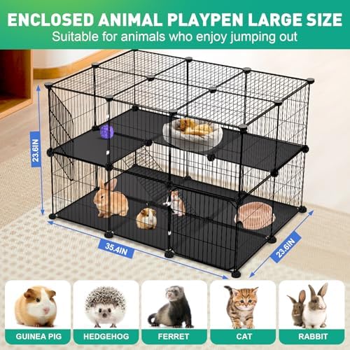 VISCOO 41 Panels Pet Playpen, 35.4" x 23.6" x 23.6" Small Animal Playpen