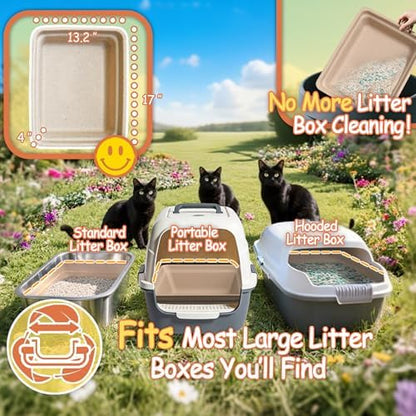 Disposable Litter Boxes for Cats Leak-Proof: 3/6/9/20/32-Pack Odor Control
