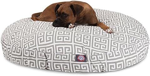 Grey Towers Medium Round Indoor Outdoor Pet Dog Bed With Removable Washable Cover By Majestic Pet Products