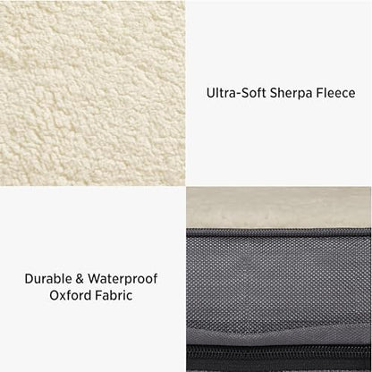 LE SURE Washable Egg Crate Foam Plush Dog Bed Cover, XL 44x32x3in, Grey
