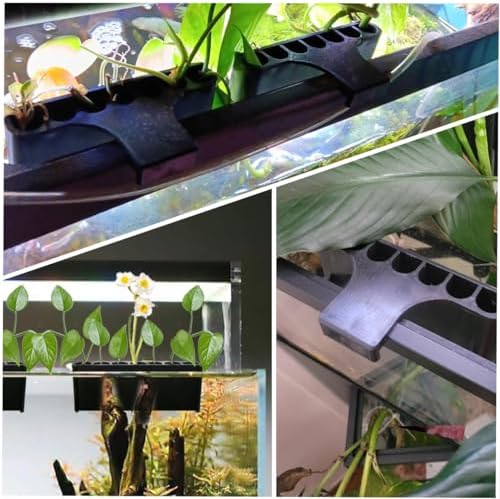 2PC 7 Holes Upgraded Aquatic Plant Cup Holder for Fish Tank - Perfect for Aquaponic Cultivation and Aquascape Decorations on Top of Tank