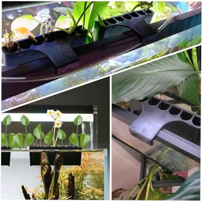 2PC 7 Holes Upgraded Aquatic Plant Cup Holder for Fish Tank - Perfect for Aquaponic Cultivation and Aquascape Decorations on Top of Tank