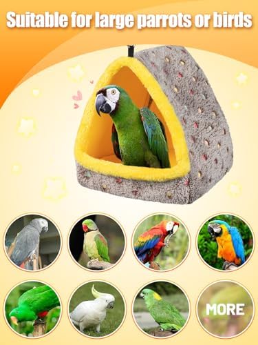 MEWTOGO Large Winter Warm Bird Nest House with Support Board for Cage