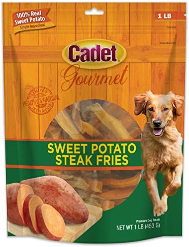 Cadet Gourmet Sweet Potato Steak Fries Dog Treats, 1 lb