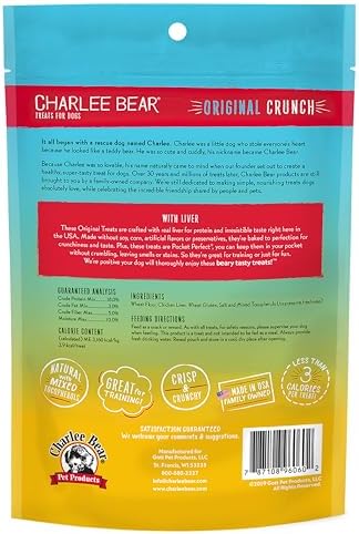 Charlee Bear Original Dog Training Treats, Chicken Liver, 6 oz