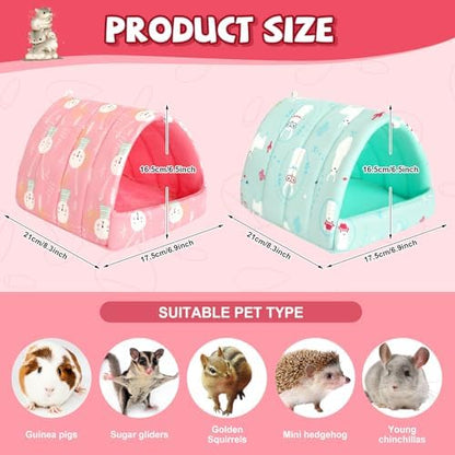 UPINS 2 Pack Guinea Pig Bed, Guinea Pig Hideout