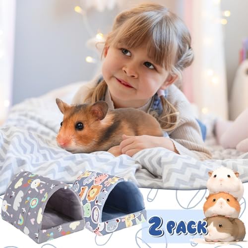 UPINS 2 Pack Guinea Pig Hideout,Guinea Pig Bed