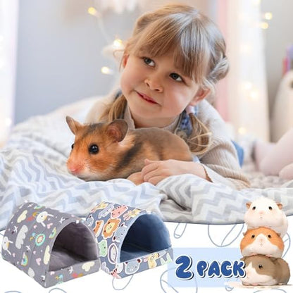 UPINS 2 Pack Guinea Pig Hideout,Guinea Pig Bed