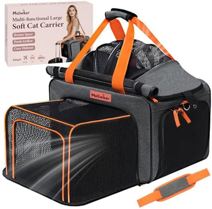 Soft Sided Cat Pet Dog Carrier, Large Airline Approved Travel Bag