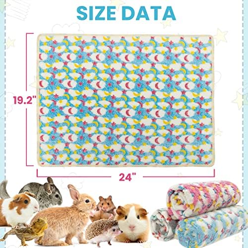 CUSOZWO Guinea Pig Bedding Mat, 3 Pack Waterproof Small Pet Cage Liners