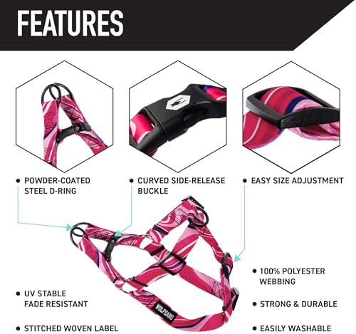 Wolfgang Venture Dog Harness Marbleswirl Print Large