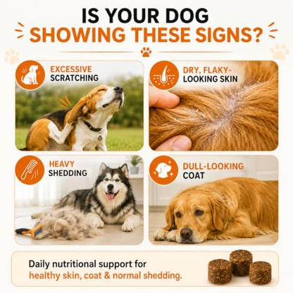 NATURE TARGET Omega 3 Salmon Oil for Dogs, Salmon Flavor, 120 Soft Chews