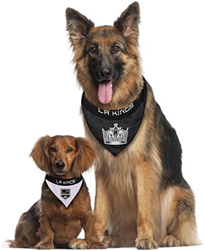 NHL Los Angeles Kings Bandana for Dogs & Cats, Small/Medium. - Cute & Stylish Bandana! The Perfect Hockey Fan Scarf Bandana, Great for Birthdays Or Any Party!