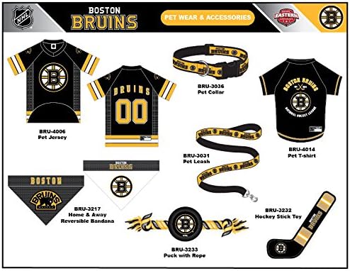 NHL Boston Bruins Bandana for Dogs & Cats, Small/Medium. - Cute & Stylish Bandana! The Perfect Hockey Fan Scarf Bandana, Great for Birthdays Or Any Party!