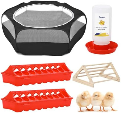 Pawaboo Chick Brooder Box for Chick Starter Kit, Black