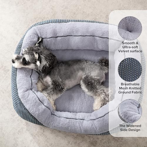 INVENHO XL Dog Beds Large Sized Dog, Washable Orthopedic Warming Soft Sleeping Durable with Anti-Slip Bottom