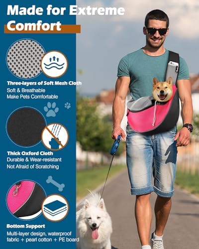 Pawaboo Pet Sling Carrier for Small Dogs Cats