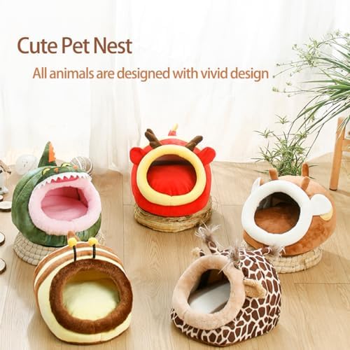 EAEDMY Guinea Pig Bed House & Hideout for Rat Bearded Dragon Hedgehog Ferret to Sleep and Hide, Guinea Pig Cage Accessories Habitat Décor (Large, 3.Pig)