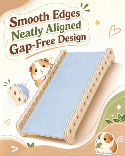 BUCATSTATE Large Wooden Guinea Pig Hideout, Pet Habitat Decor.