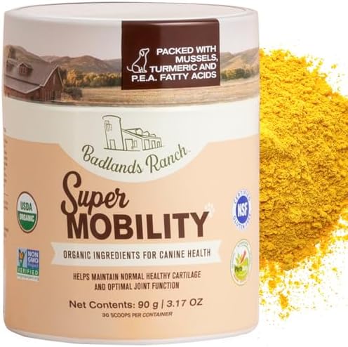 Badlands Ranch Super Mobility Joint Supplement for Dogs, 30 Scoops