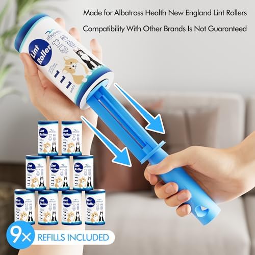 Albatross Health New England 999 Sheets Lint Rollers Refills, 9 Rollers