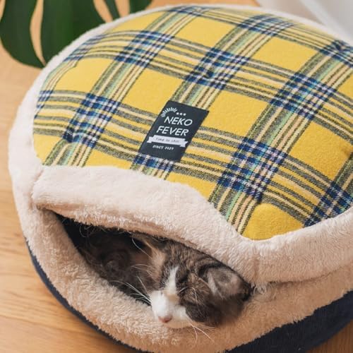 Cat Bed Cave - Enclosed Hideaway with Detachable Lid for Kitten (Snow)