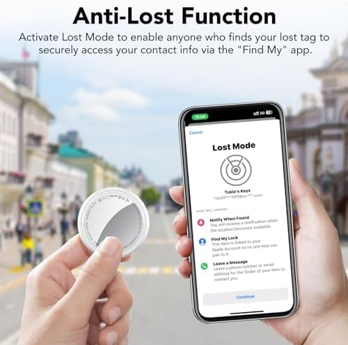 Air Tracker Tags-4 Pack (iOS Only), [Apple MFi Certified] Key Finder