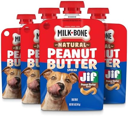Milk-Bone Natural Peanut Butter Spread with Jif, 4 Pouches