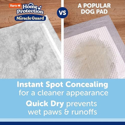 Hartz Miracle Guard Dog and Puppy Dog Pads Max Absorbency 24 Hour Use Odor Eliminating No Leaks, 2XL Size 20 Count