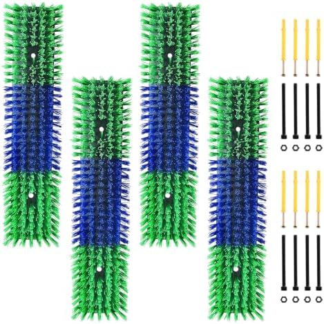 Livestock Scratch Brush for Cattle, Horses, Goats, Cow, Durable Scratching Brush, Massage Grooming Tool for Healthy Coat, Relieves Itching, Easy Install on Fence Posts(4pcs, Green)