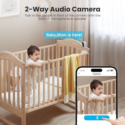 Home Security Camera, Alexa Camera for Baby/Kids/Elderly/Dog/Cat Monitoring