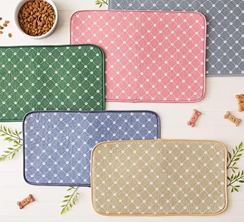 Bone Dry Machine Washable, Ultra Absorbent Pet Mat, 10x18, Taupe Trellis Print