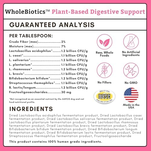 Prebiotics & Probiotics for Dogs & Cats Digestive Health, 3 Oz, 85 Scoops