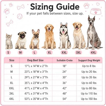 Dog Bed Medium Size, Plush Washable Pet Bed Mat, Dog Crate Bed 29"x21"