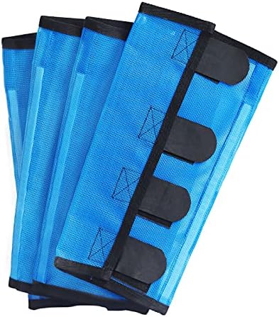 Fine Mesh Fly Boots Loose Fitting & Non-Slip Horse Fly Leggings No More Horsefly Nuisance Greatly Reduce Stomping Breathable with Natural Air Flow (Set of 4)