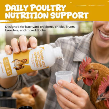 Liquid Poultry Nutritional Supplement for Chickens, Vitamins & Amino Acids