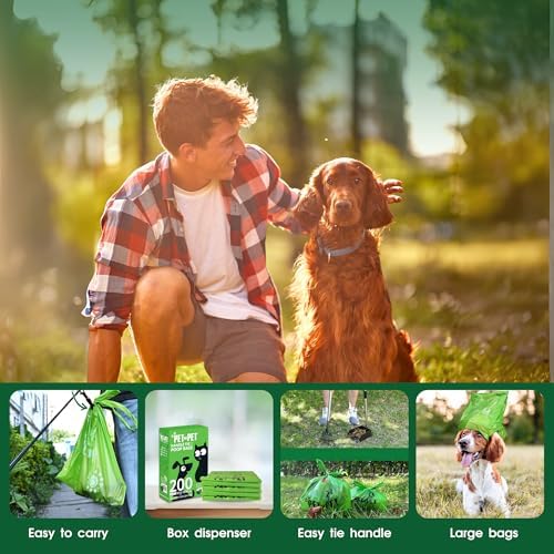Pet N Pet Poop Bags for Dogs, 800 Count, Unscented, Tie Handles Thick