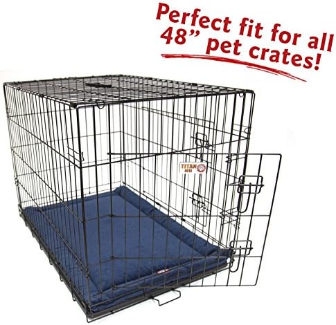 Majestic Pet 720570929999 Villa Crate Dog Bed Mat, Navy Blue, 48"