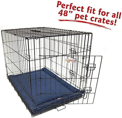 Majestic Pet 720570929999 Villa Crate Dog Bed Mat, Navy Blue, 48"