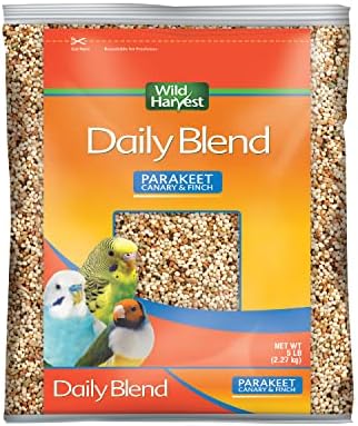 Wild Harvest Daily Blend Bird Food For Parakeet, Canary & Finch, 5 lbs