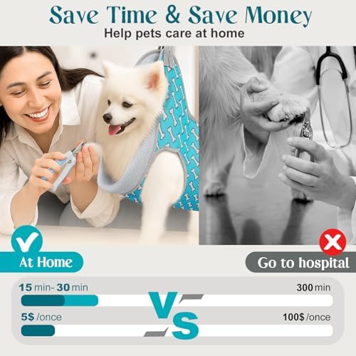 Supet Dog Grooming Hammock for Nail Trimming, Pet Grooming Hanging Harness