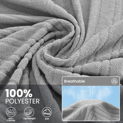 L Shaped Sectional Couch Cover 2 Piece, Large, Light Grey