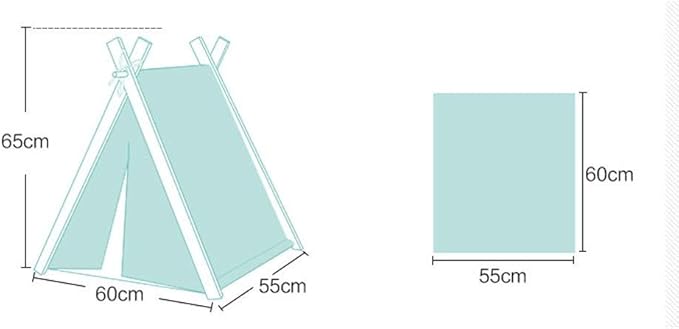 Pet beds, Pet Bed Tent Wooden Dog House Pet Bed Cat Bed Yurt Washable Kennel Cat Litter Small(80x80x90cm)